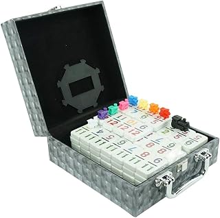 Mexican Train Number Dominoes Set Double 12, 91 Tiles Games with Leather Box, Number Dominoes Set for Kids Adults and Family