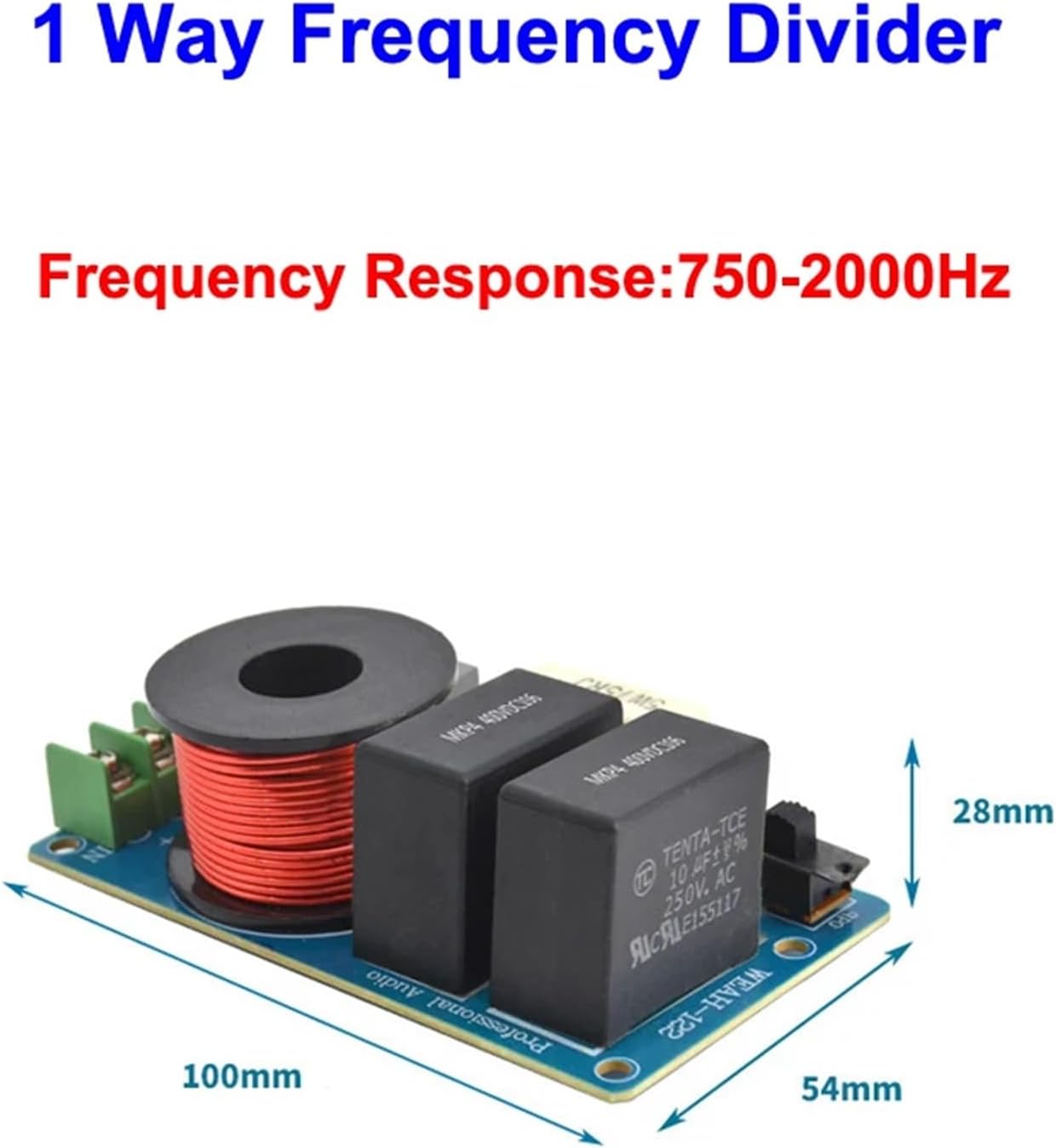 2PCS 1 Way 120W HiFi DIY Midrange Speaker 800Hz-2000Hz Frequency Divider Home Car Stereo DIY Audio Crossover Filters