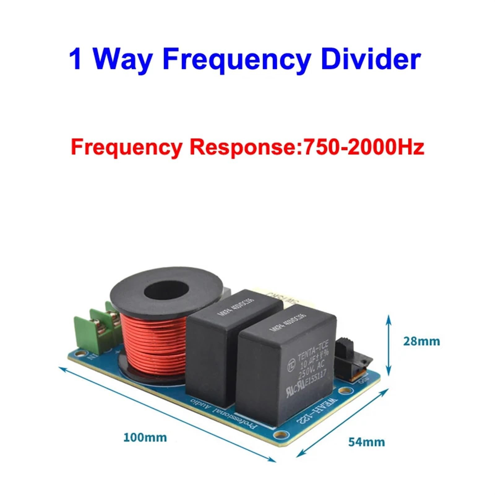 Doversky 2PCS 1 Way 120W HiFi DIY Midrange Speaker 800Hz-2000Hz Frequency Divider Home Car Stereo DIY Audio Crossover Filters