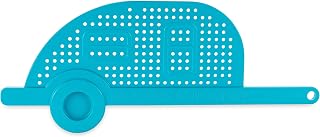Camco Life is Better at The Campsite RV-Shaped Pot Drainer | Features a Handle for Safe and Easy Draining, an Easy-to-Clean Durable Teal Design, and is Dishwasher Safe (53385)