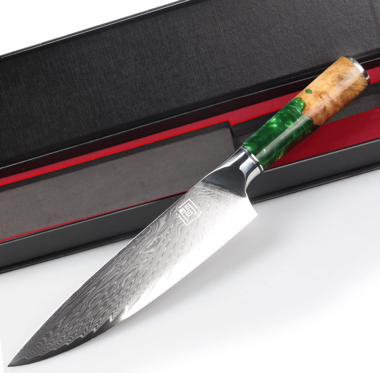 武生特殊鋼材製VG10鋼使用 ダマスカス鋼8インチシェフナイフ万能包丁
