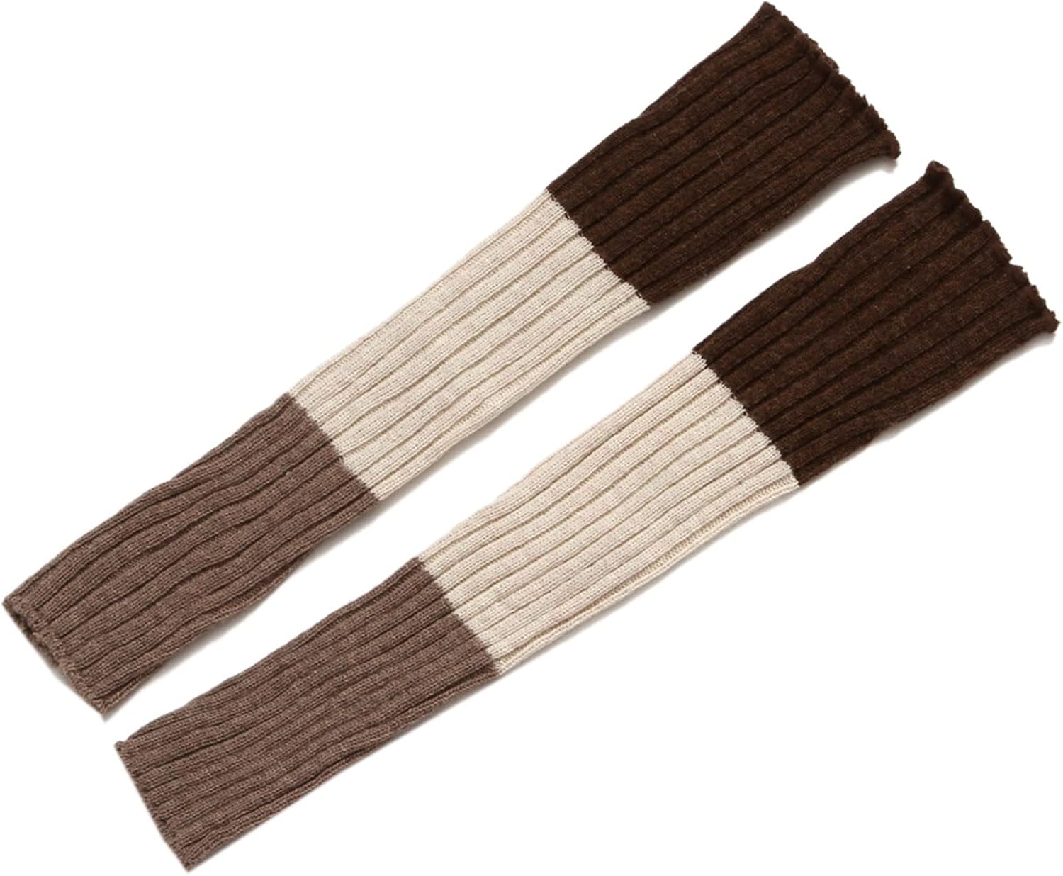 Women Winter Ribbed Knit Long Leg Warmers Triple Foot Socks