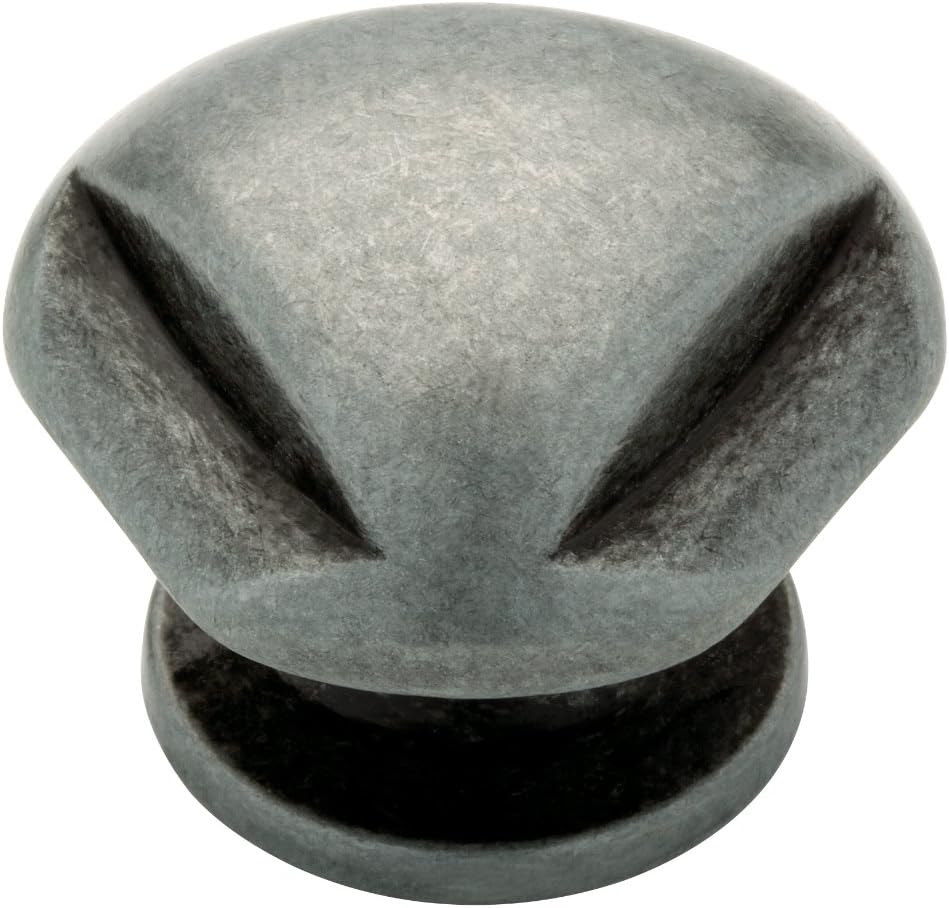 Liberty 62933BK 33mm Triangle Top Cabinet Hardware Knob, Flat Black