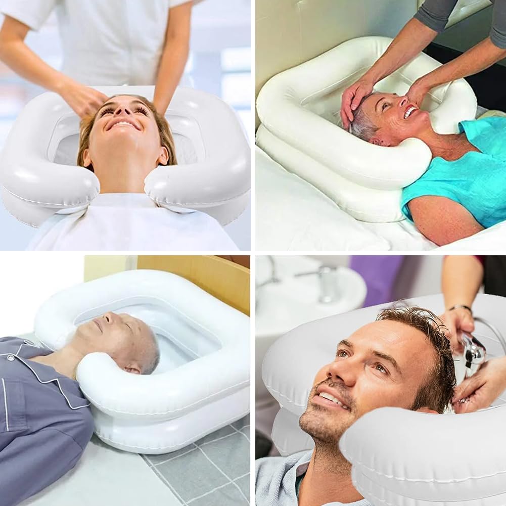 Champú Hinchable para Lavabo,Lavabo Inflable para el Cabello,Lavacabezas Hinchable Portátil para Casa,Lavacabezas para personas encamadas,Lavacabezas Portatil,Lavabo Inflable para Lavar el Cabello