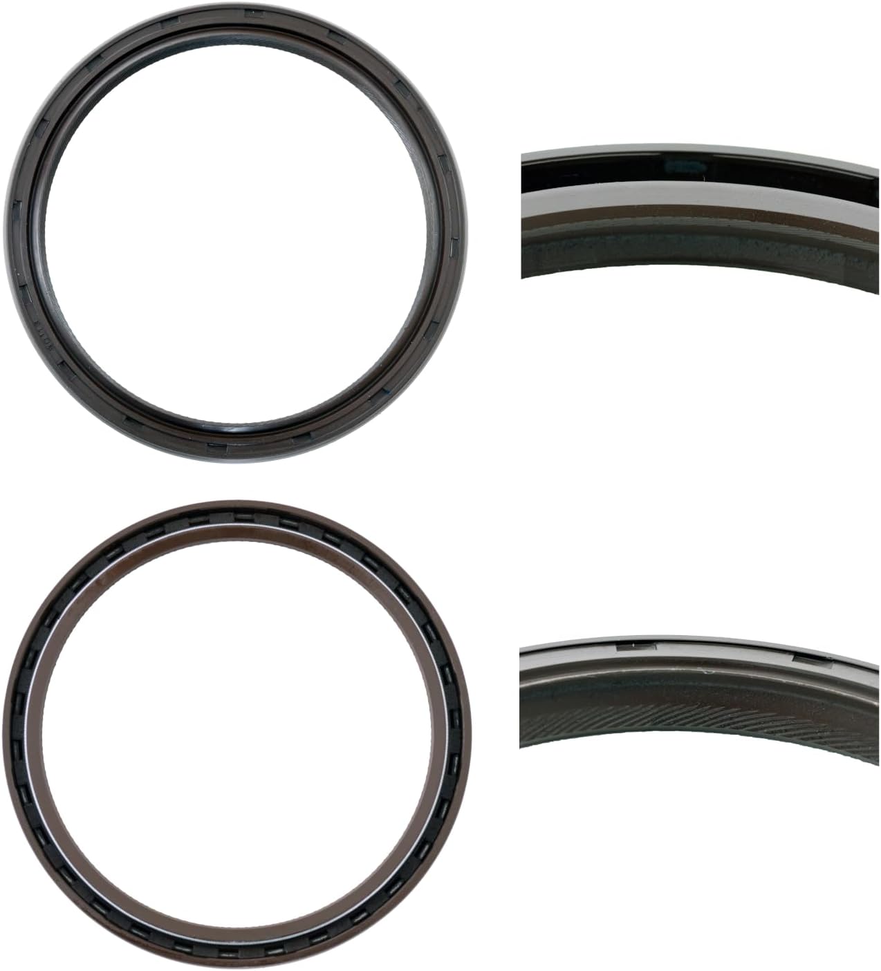 Premium 1-Piece Viton Rear Main Crankshaft Seal - Fits Chevrolet C2500 C3500 Kodiak 6.0L 7.4L Big Block 1991-2000 & More