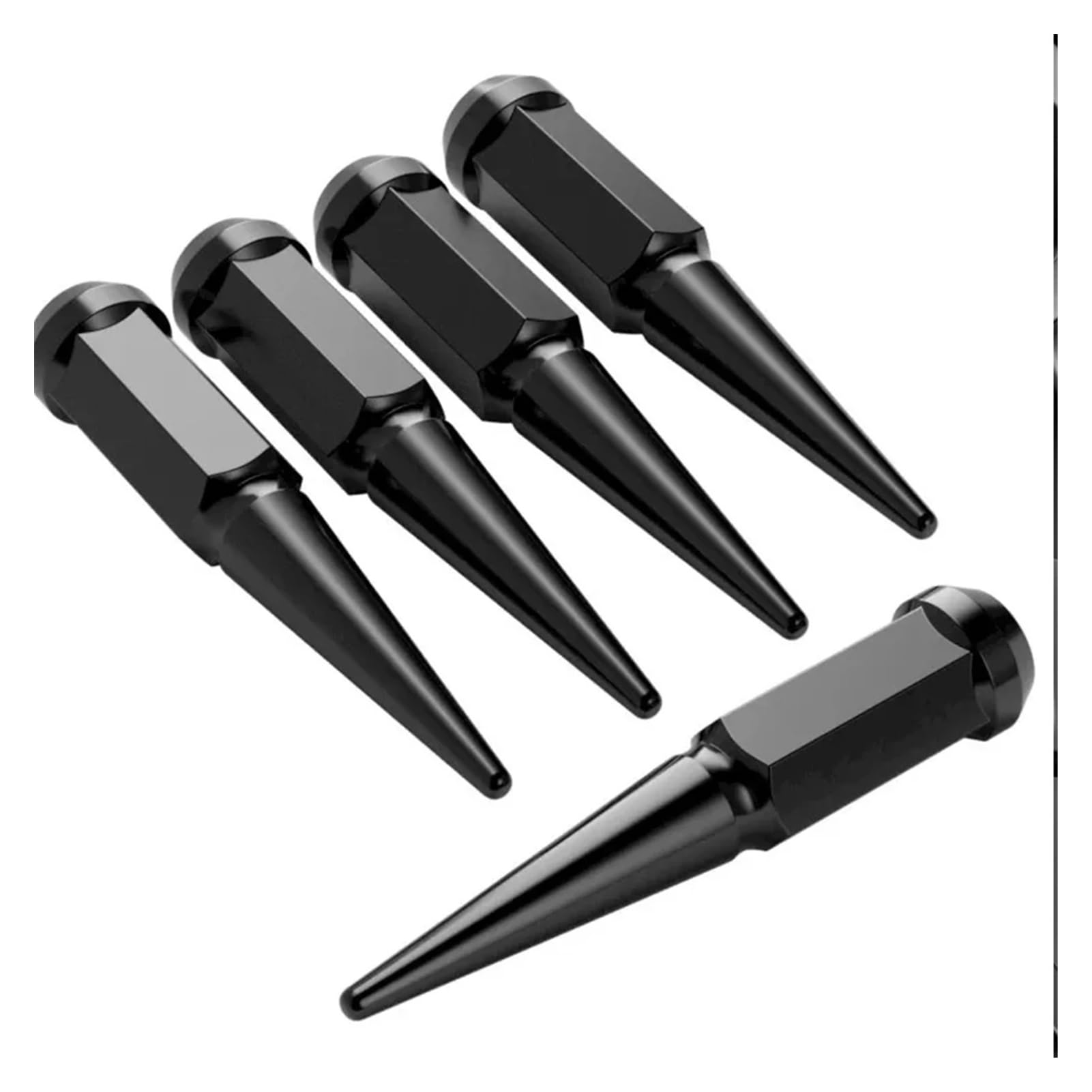 Dadi con punta M14X1,5, 24 dadi con punta ruota neri 14 mm x 1,5