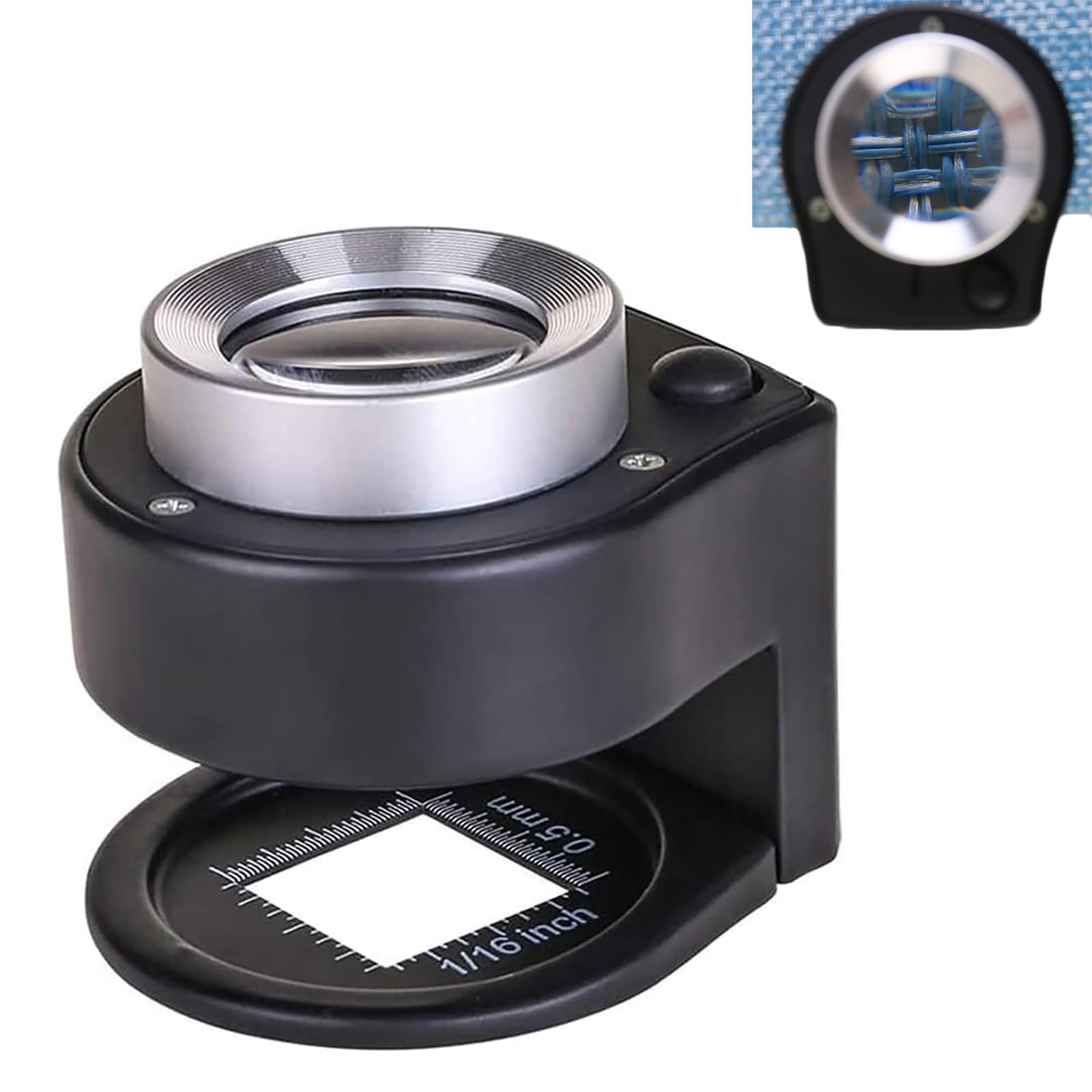 Lupa De Metal HD, Lupa De Tela 30X con Escala Precisa Y 6 Luces LED, Recargable por USB, para Reparación De Relojes, Lectura De Monedas, Joyas, Sellos Y Manualidades.