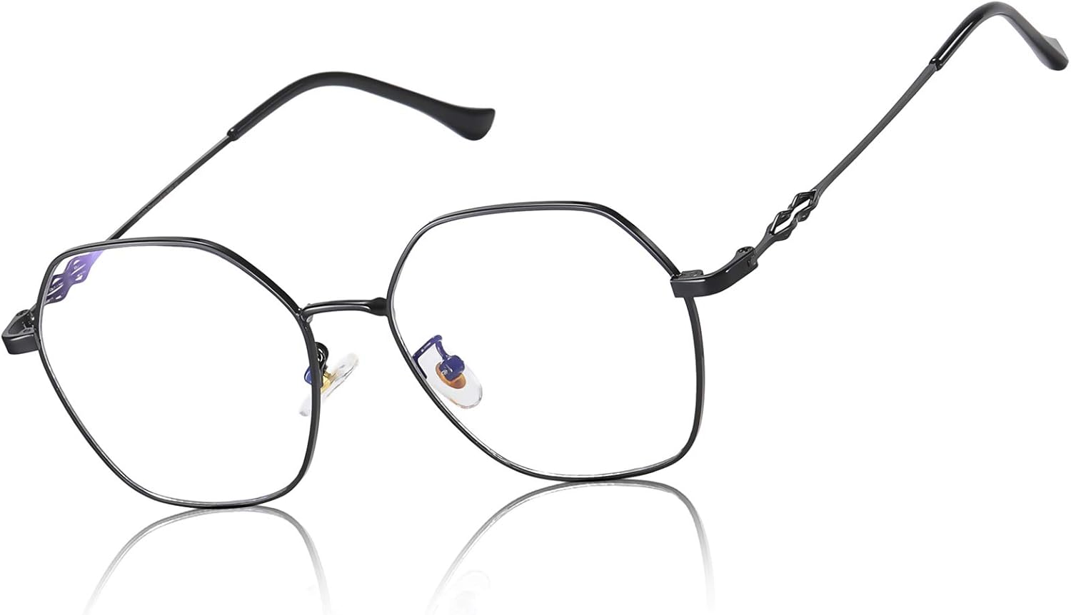 DUCO Fashion Hexagon Blue Light Glasses For Women Men Blue Ray Blocking Glasses Computer Screen Glasses Non Prescription Eyeglasses 8216