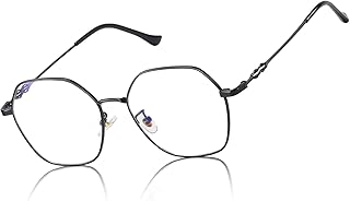 DUCO Small Round Blue Light Glasses For Women Men Blue Ray Blocking Glasses 8215