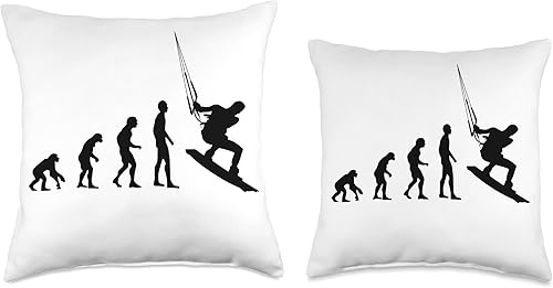 Miniatura 3 de Kitesurf Evolution Kitesurfing Kitesurfer Funny Throw Pillow