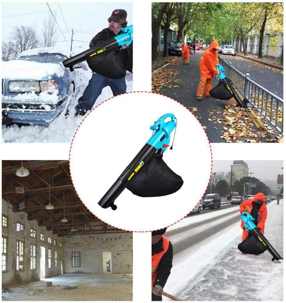 Electric Leaf Blower Garden Vacuum Leaf Blower with Collection Bag
