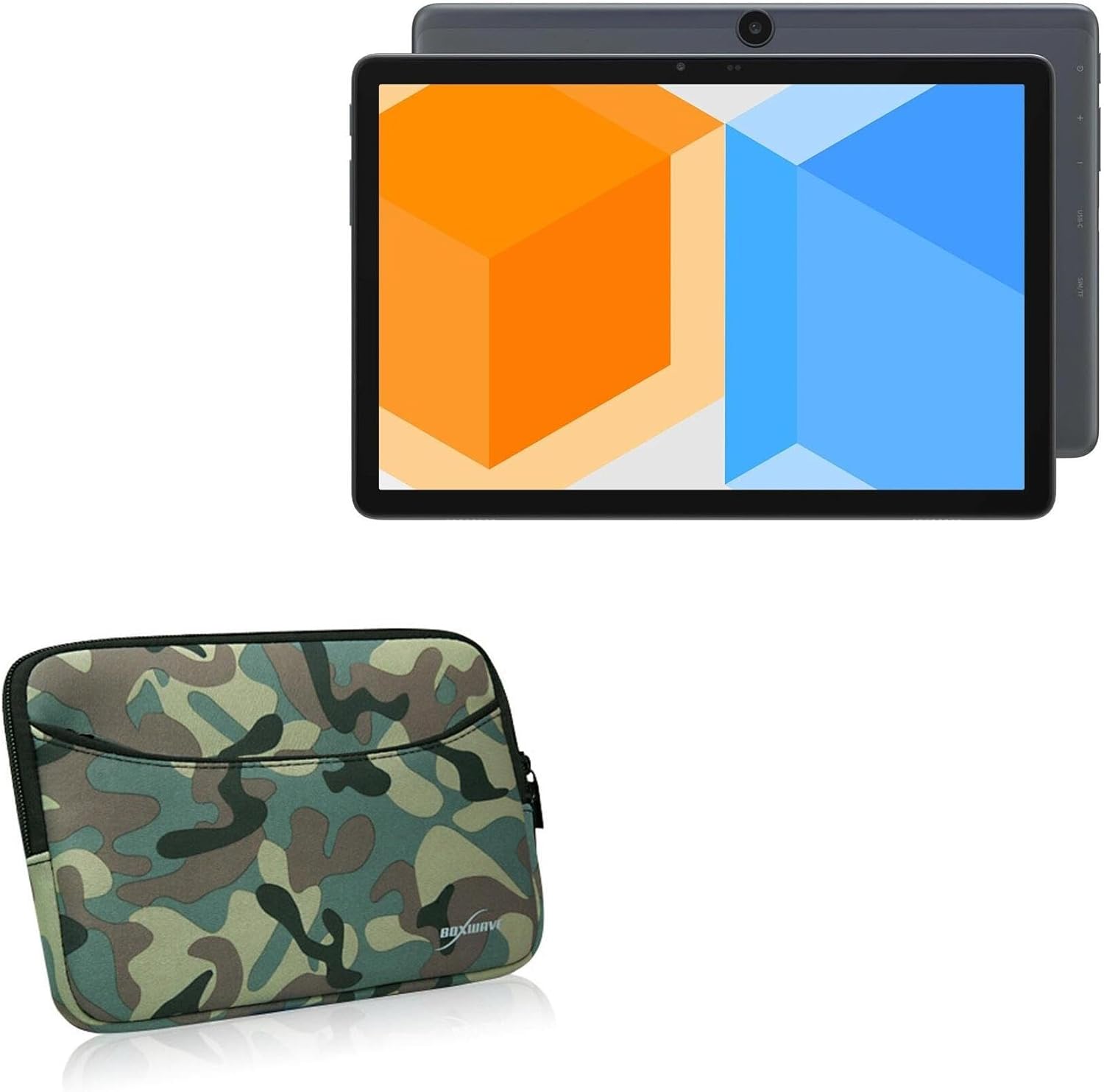 BoxWave Case Compatible with Alldocube Smile X - Camouflage Suit with Pocket, Neoprene Camo Suit Zipper Pocket for Storage