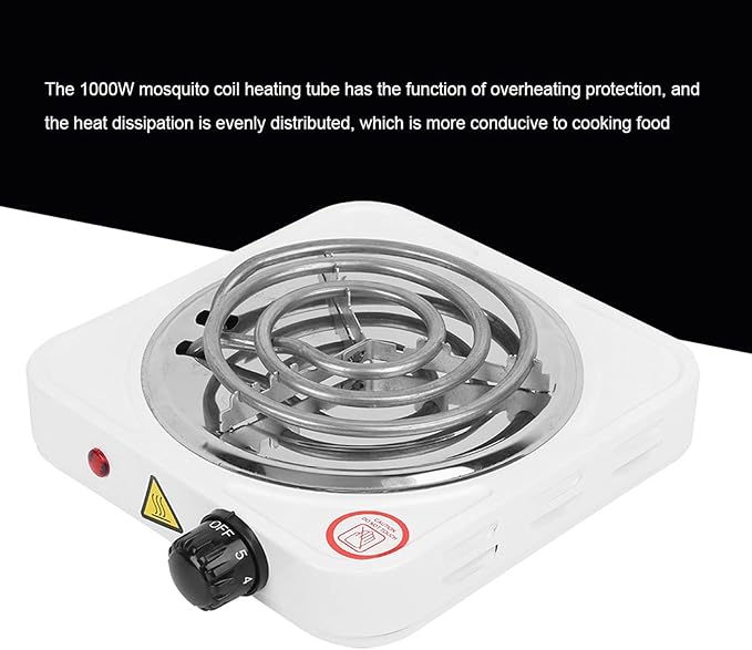 Estufa Eléctrica Portátil de 1 Puesto 21 cm 110V miniatura 5