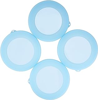 4 Pack Silicone Lids for Corelle Vitrelle 428-PC 28-Oz Soup/Cereal Bowls, Freezer & Microwave & Dishwasher Safe (Bowl not included)