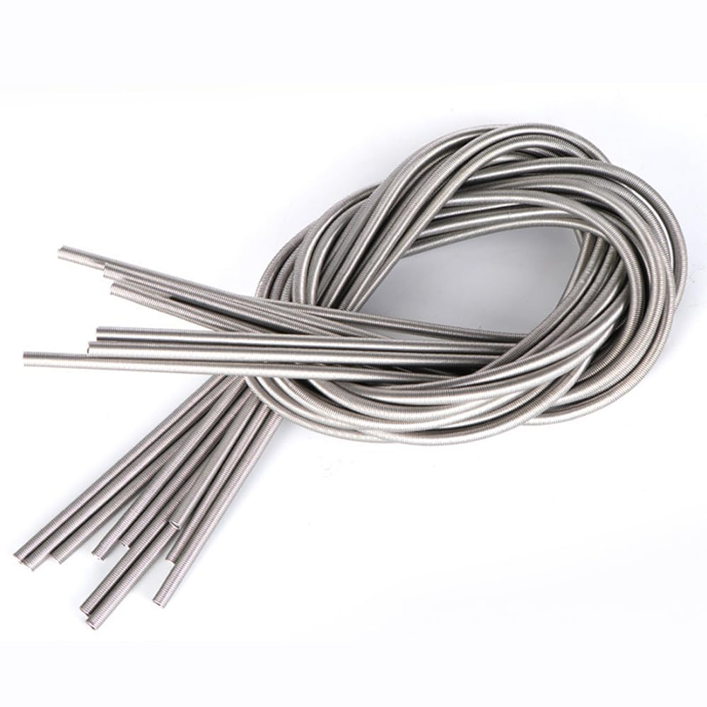 Molla a Trazione Estensione Testa Piatta Acciaio Inox 304 Spirale Multifunzionale per Protezione Cavi Tubi Fili Officina Industriale DIY Riparazione,0.5mm*5mm*2m