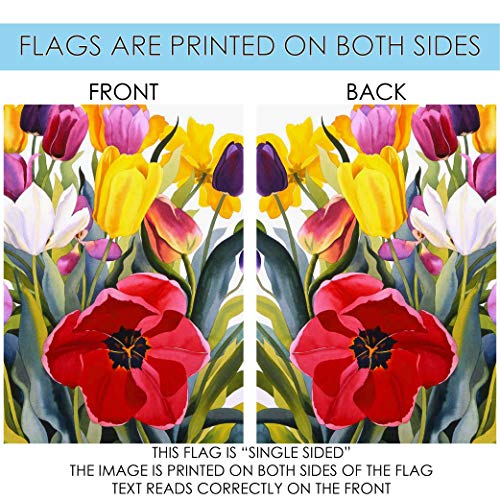 Toland Home Garden 119601 Tulip Garden Spring Flag 12X18 Inch Double Sided Spring Garden Flag For Outdoor House Summer Flag Yard Decoration #TOP5