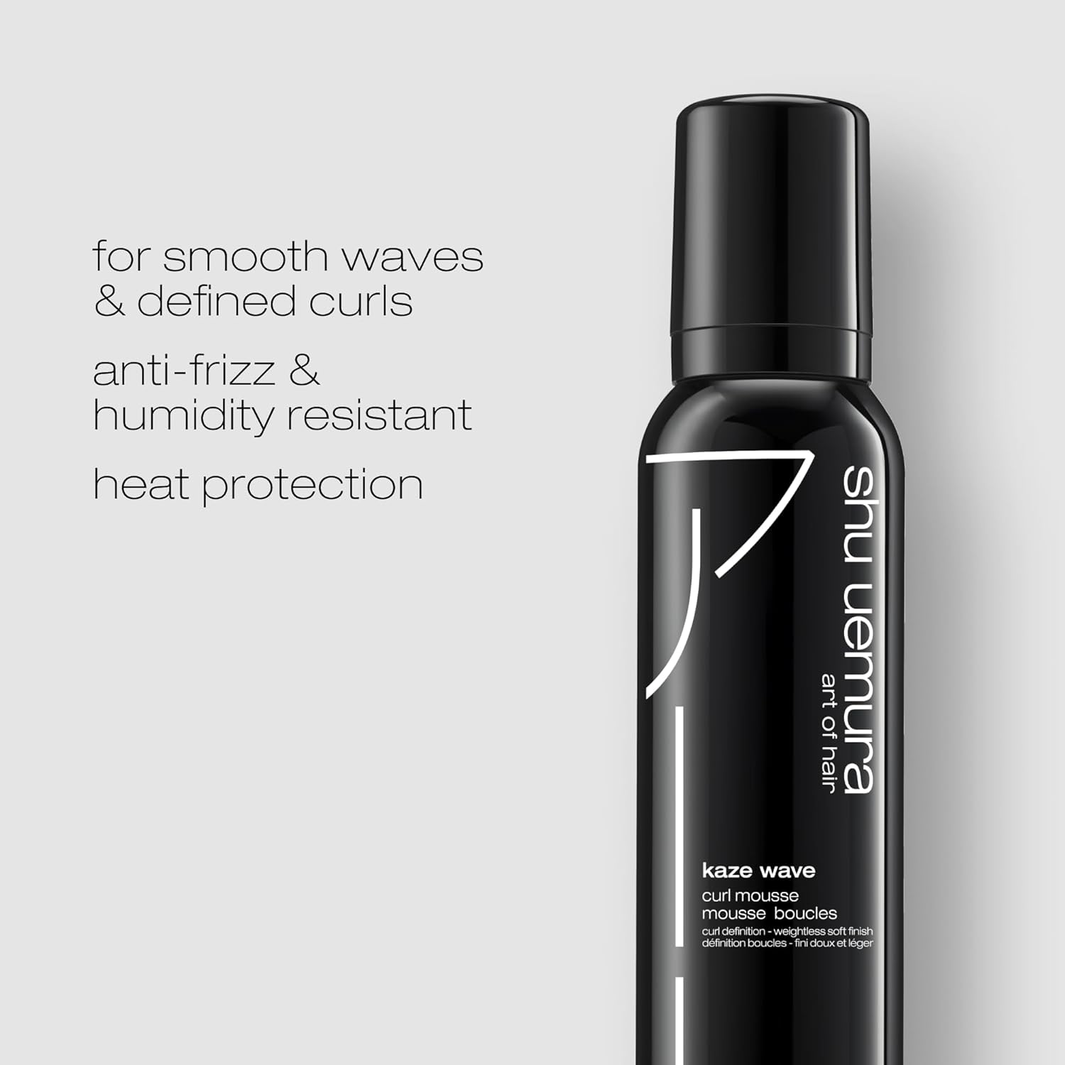 shu uemura art of hair Kaze Wave Curl Defining Mousse - Tames Frizz and Provides Heat Protection, For Wavy and Curly Hair, 5 Fl Oz - Image 2