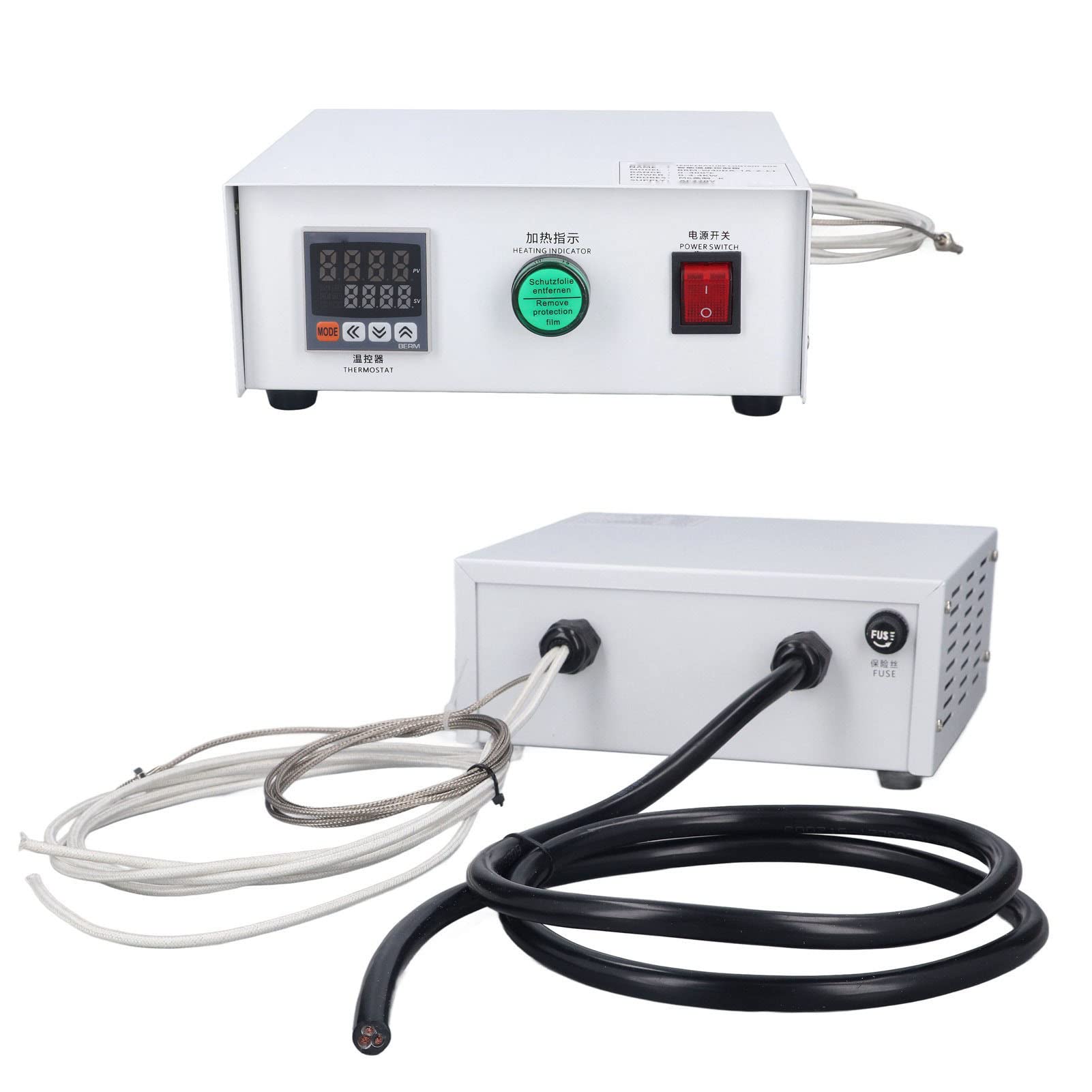 Controlador de Temperatura PID, Termostato de Pantalla Digital con Sonda de Alta Precisión M6, AC220V 0-400°C para Horno IR, Máquina de Curado UV, Maquinaria de Plástico (2m)