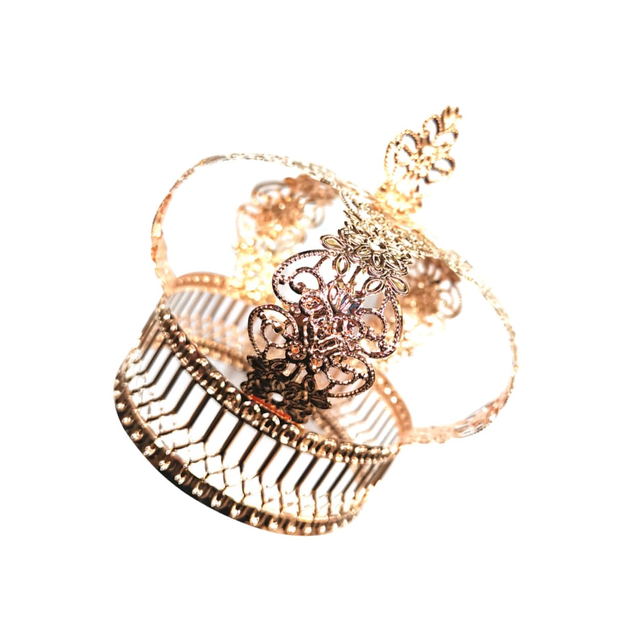Abaodam 3pièces Couronne De Gâteau Élégante Or Rose Décoration De Gâteau Anniversaire Et Fournitures De Fête Accessoire Parfait pour Mariage Shower Et Thèmes Royaux