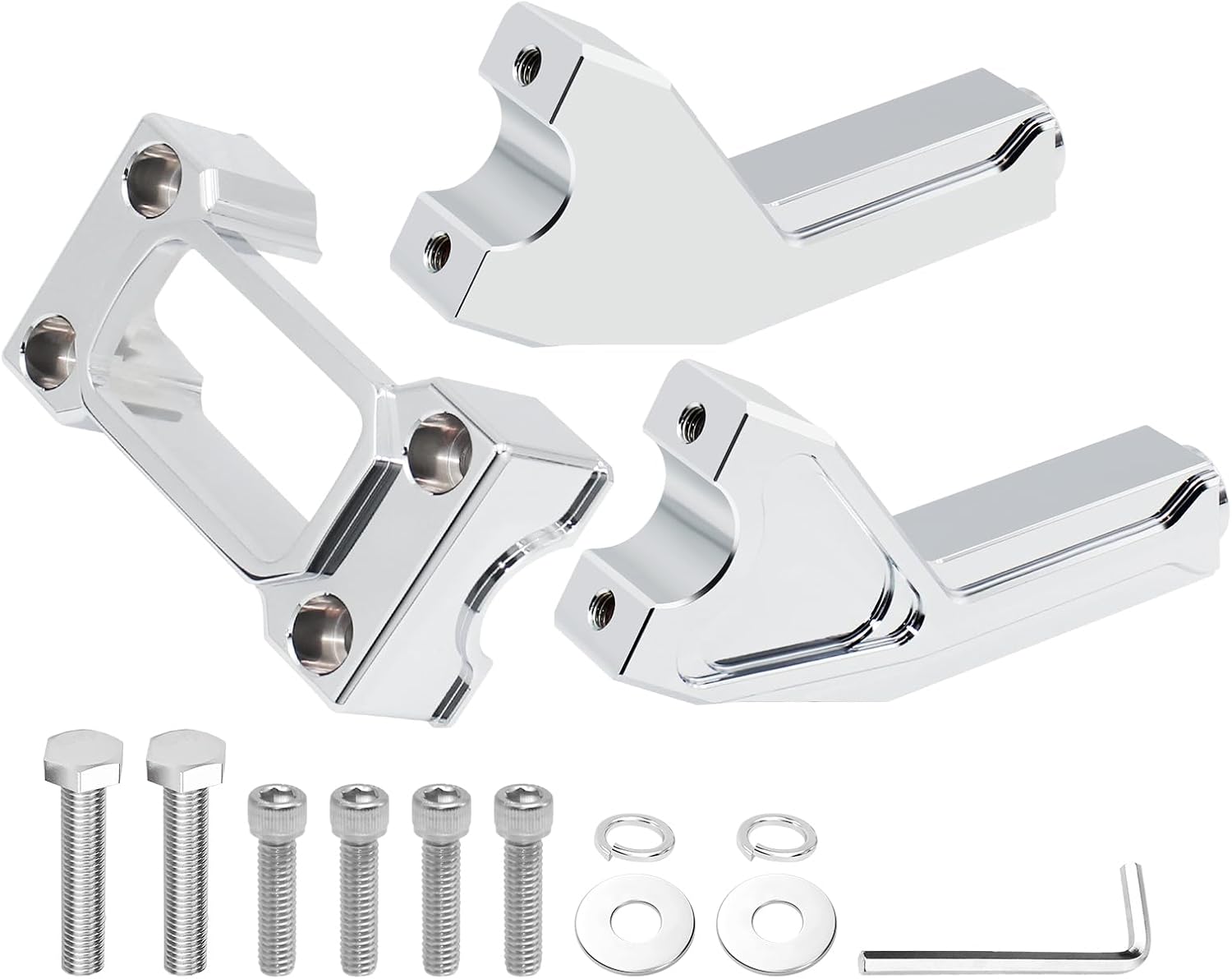 6 inch Chrome Motorcycle Handlebar Risers Handle Bar Riser Fit For Harley Softail Sport Glide Street Bob Lowrider ST FXST 2018-2023 with 1.0" Clamping Area