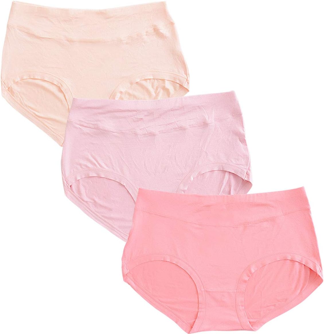 Womens Underwear Cotton Panties Hipster Briefs 3 Pack Comfortable Mid Rise Invisible Soft Underwear Lingerie Breatlable US Size S/5- Asia XXL