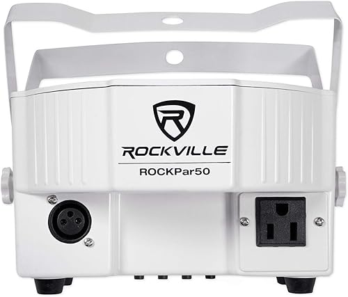 Miniatura 4 de (2) Rockville RockPAR50 LED RGB Par Can Wash Light - Paquete blanco con (1) cable de iluminación DMX Rockville RDX3M25 de 25 pies y 3 pines, (1)