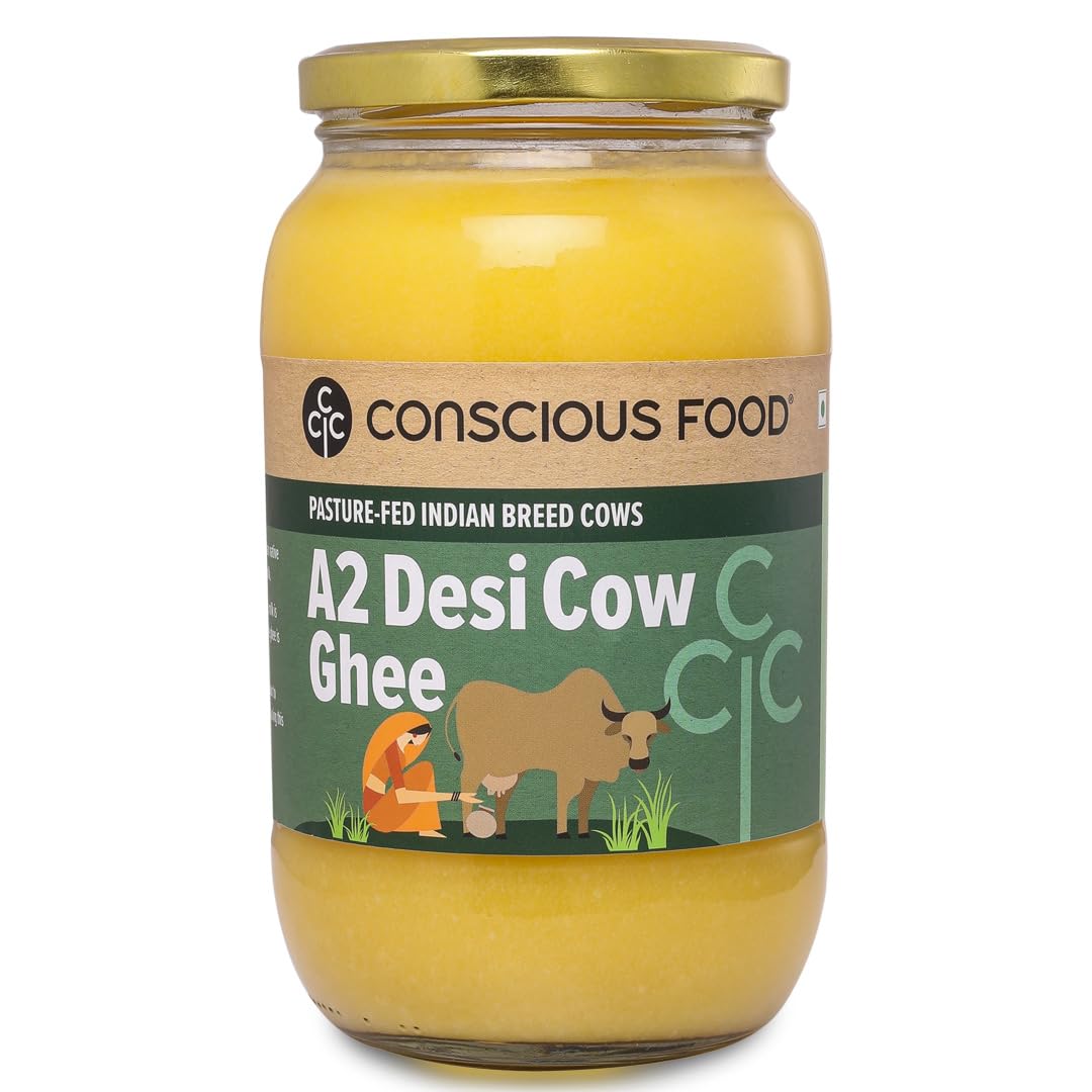 Conscious Food Desi Cow Ghee | 1L | 100% Pure and Premium | Cultured Desi Cow | Natural | Grass Fed | Non - GMO | Immunity Booster | Locally Sourced | Produced in small batches (B0BGLR8FB3) Amazon Price History, Amazon Price Tracker
