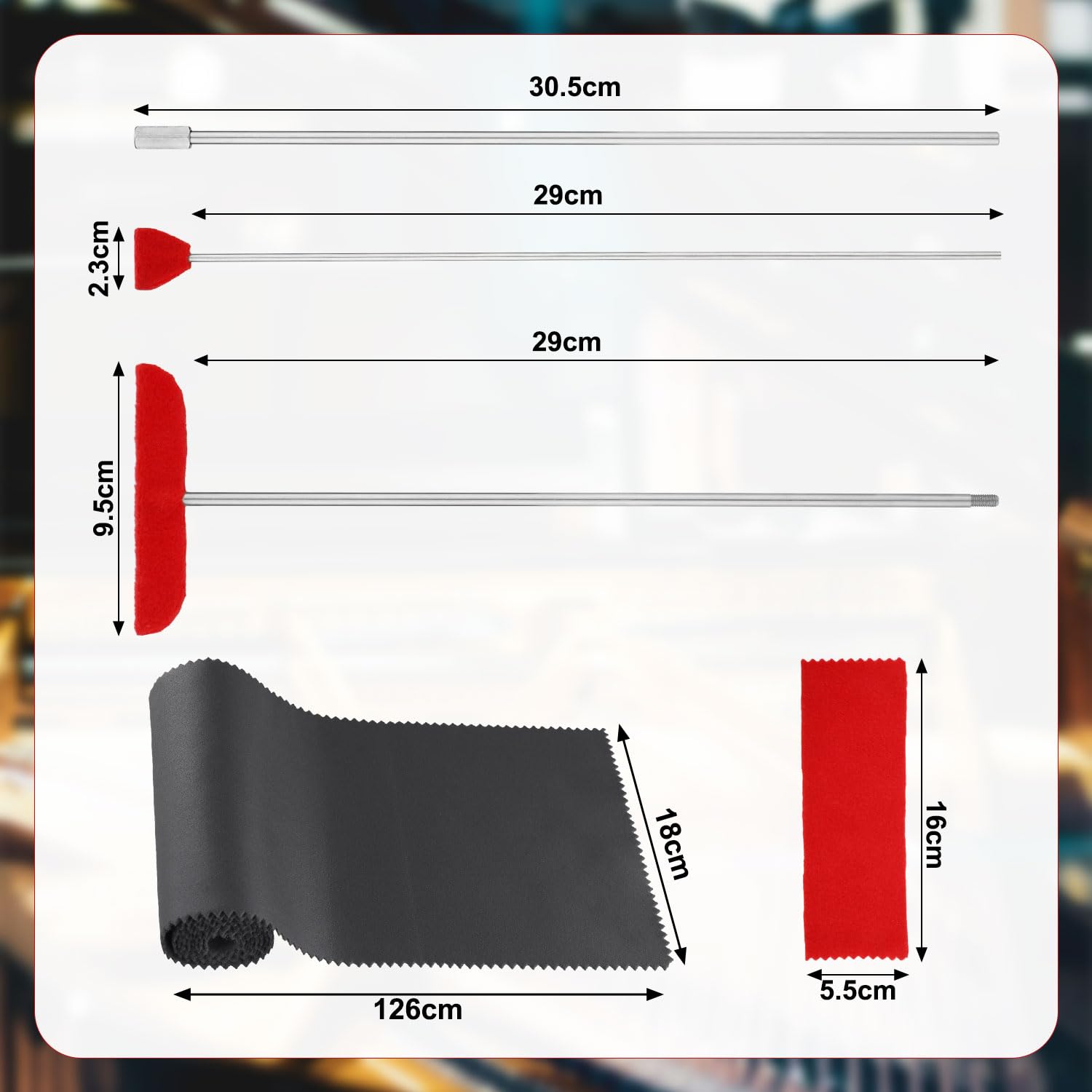 5pcs Grand Piano Soundboard Cleaning Tools - Image 2