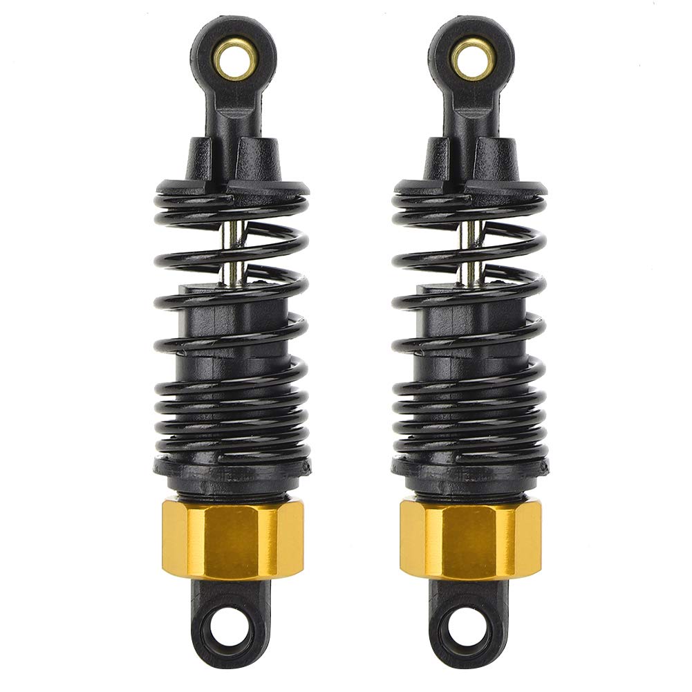 Shock Absorber Spring Suspension 2pcs High Performance Durable Metal Shock Absorbers for JLB HSP EM DHK HPI 1/10 RC Racing Cars Black Red Golden Blue Sliver Purple (Gold)
