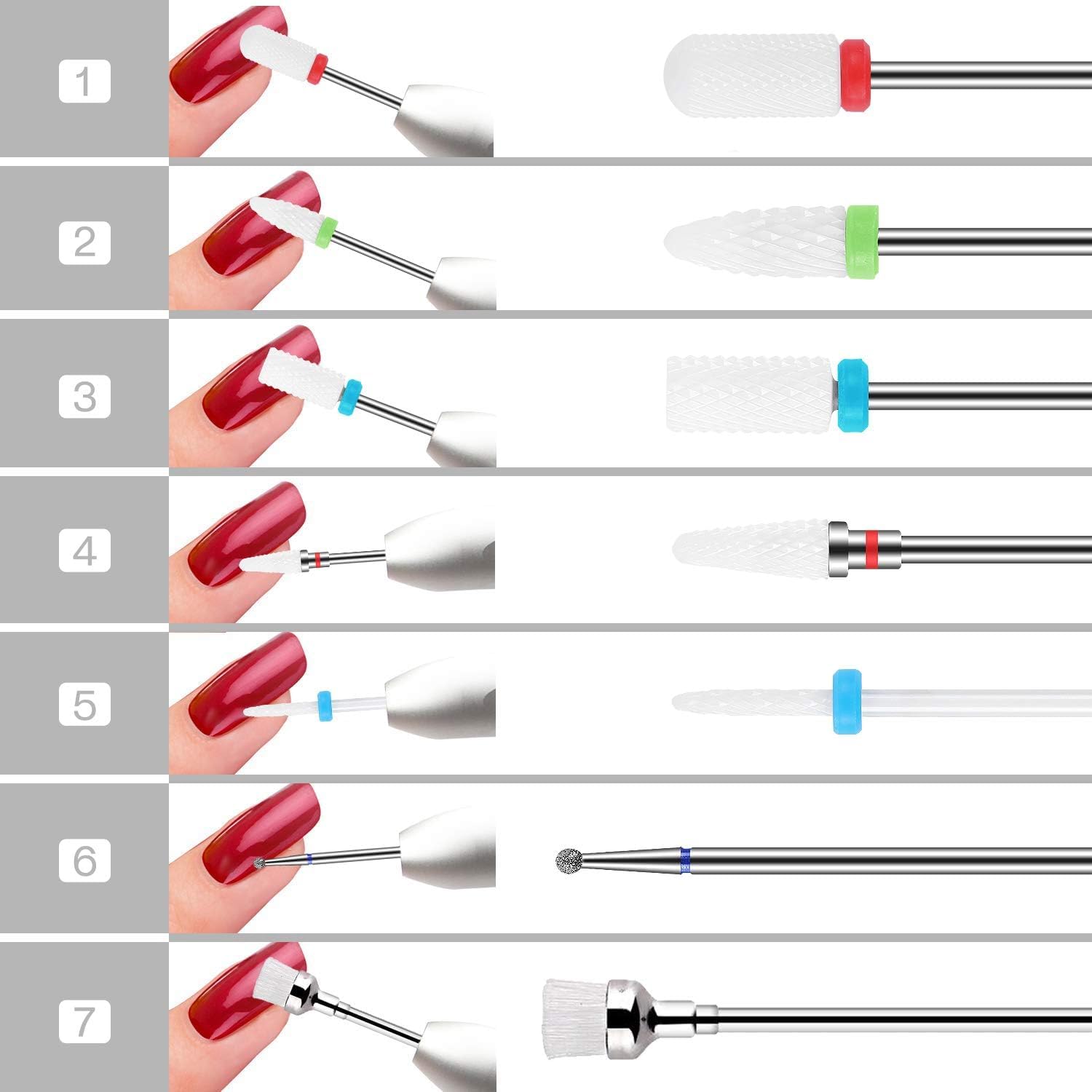 PERMUST Fresa per Unghie Professionale,45000 Giri Lima Elettrica per Unghie | 13 In 1 Frese per Unghie Senze Fili con Display Lcd, Nail Drill, Manicure Elettrico per Unghie Acriliche Gel, Pedicure