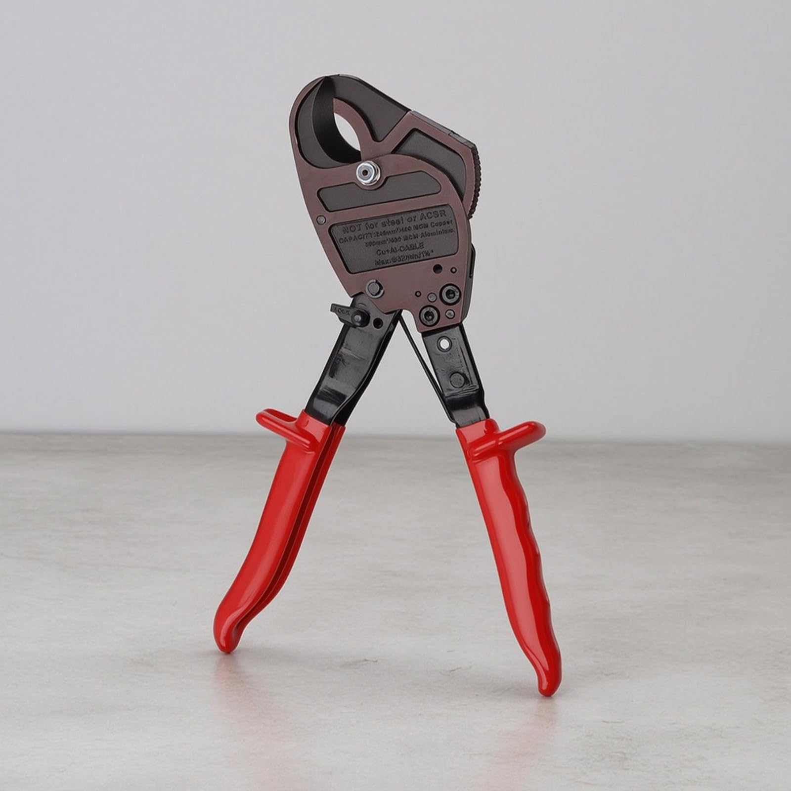 Gralara Tronchacavi Manuale Tronchesi Cesoia Cavi Pinza Crimpatrice Utensile Tagliacavi a Cricchetto in Acciaio Legato con Blocco Vicino al E Rilascio Rapido