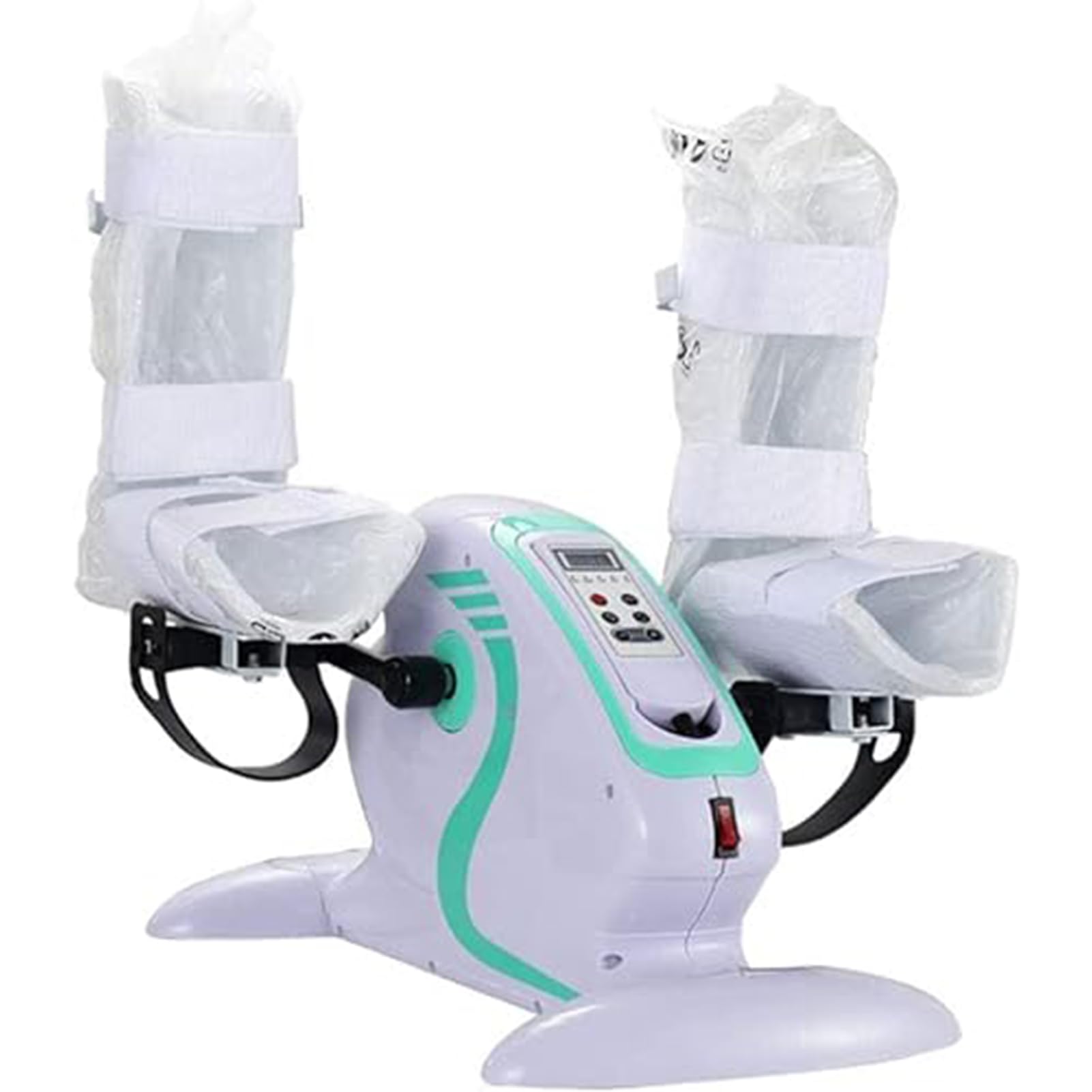 DZTBX Fitness Motorised Pedal Exerciser Electric Mini Exercise Bike,Portable Home Office Leg Arm Foot Cycle Bike with LCD Display Mini Cycling Trainer Stationary Exercise Leg Peddler (white)
