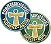 Club of Heroes 2er-Set Franziskusweg Abzeichen 52 mm gestickt/Pilgerweg Florenz Assisi Rom Italien/Aufnäher Aufbügler Sticker Patches zum Aufbügeln Aufnähen/Pilgern Wandern Jakobsweg