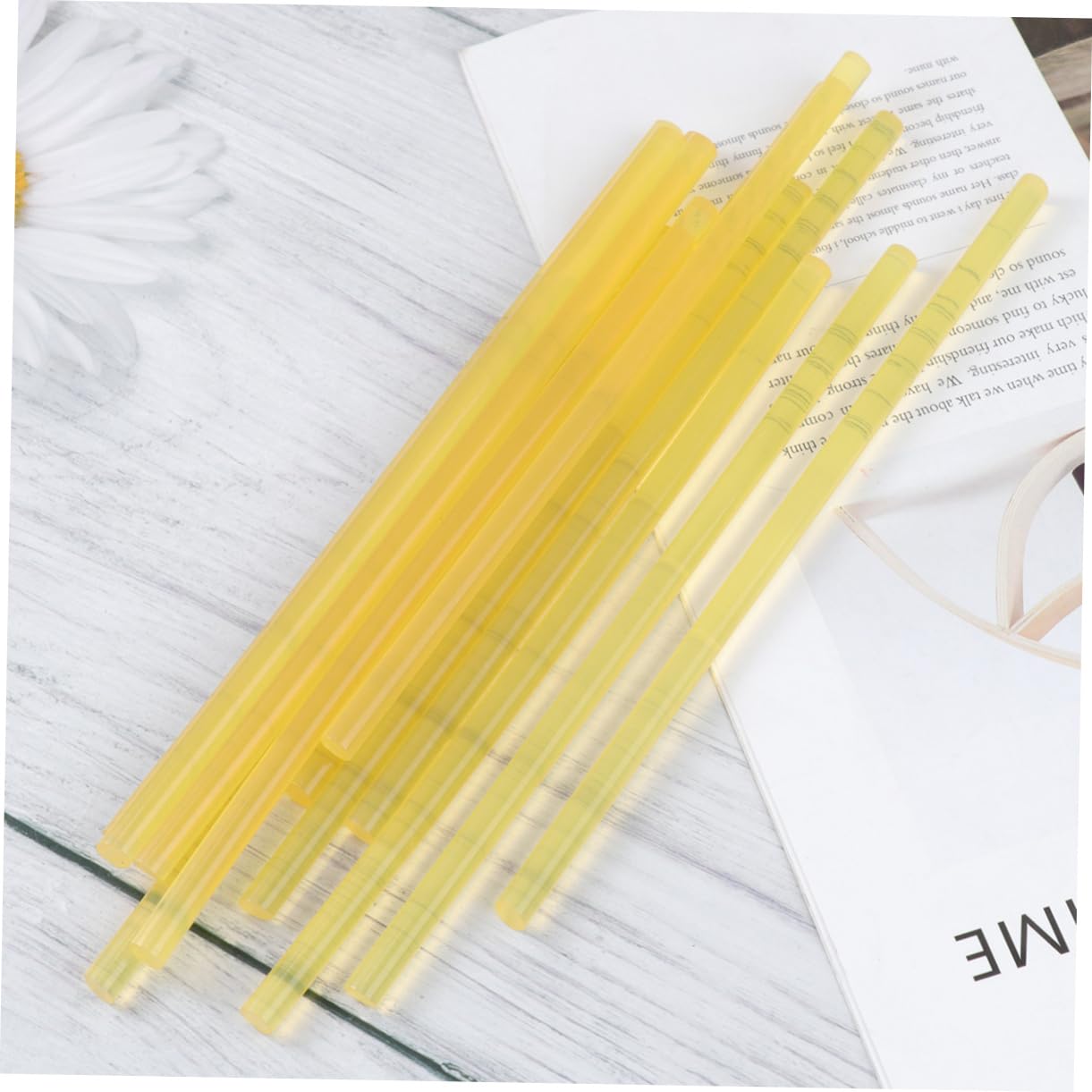100stücke Hot Melt Klebesticks Starke Klebeverbindung Für Schneidbare Flexible Und Geruchlose Klebestreifen Für Projekte Gelb