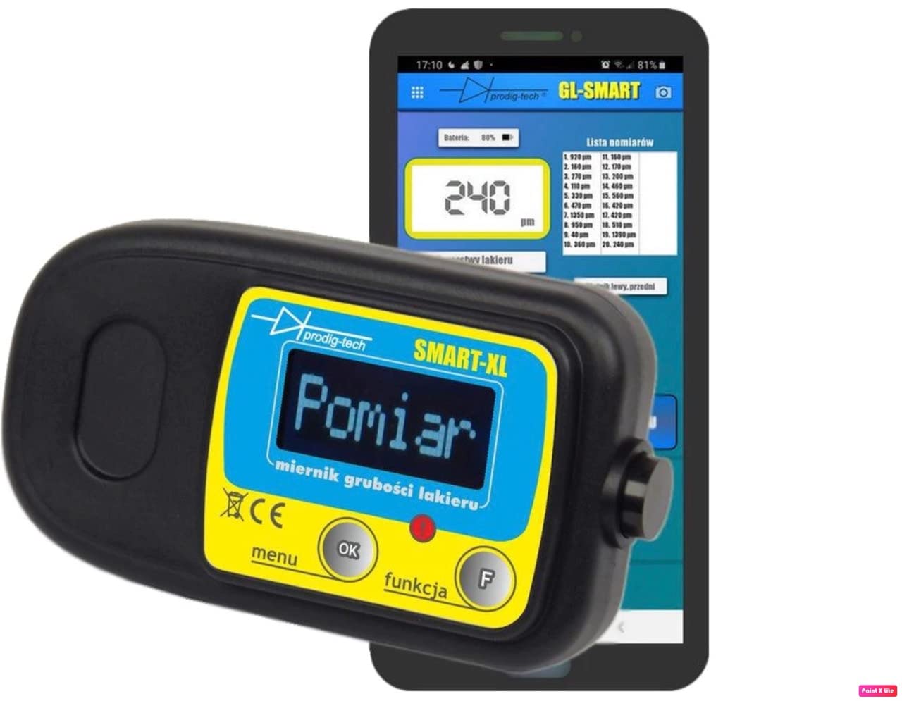 Stal i aluminium Prodigy-Tech Gauge Gl-Smart-Xl grubość powłoki do testera lakieru samochodowego