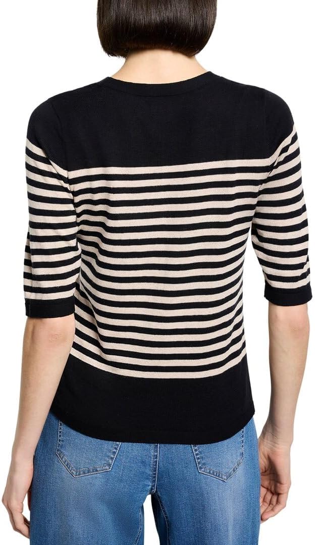 NIC+ZOE Women's Stripe Pure Cotton Sweater Tee