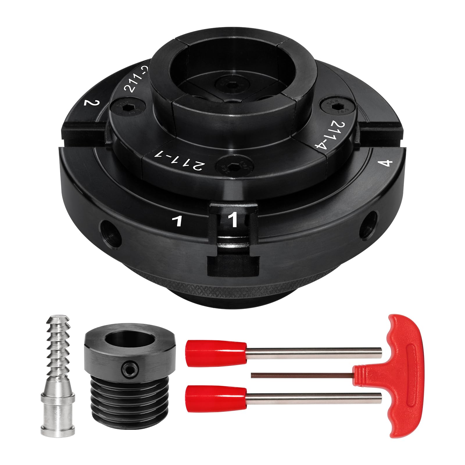 Mandrin de tour à bois,100mm 4 Mâchoires mandrin de tour centrage automatique M33x3.5 Avec adaptateur M18x2.5