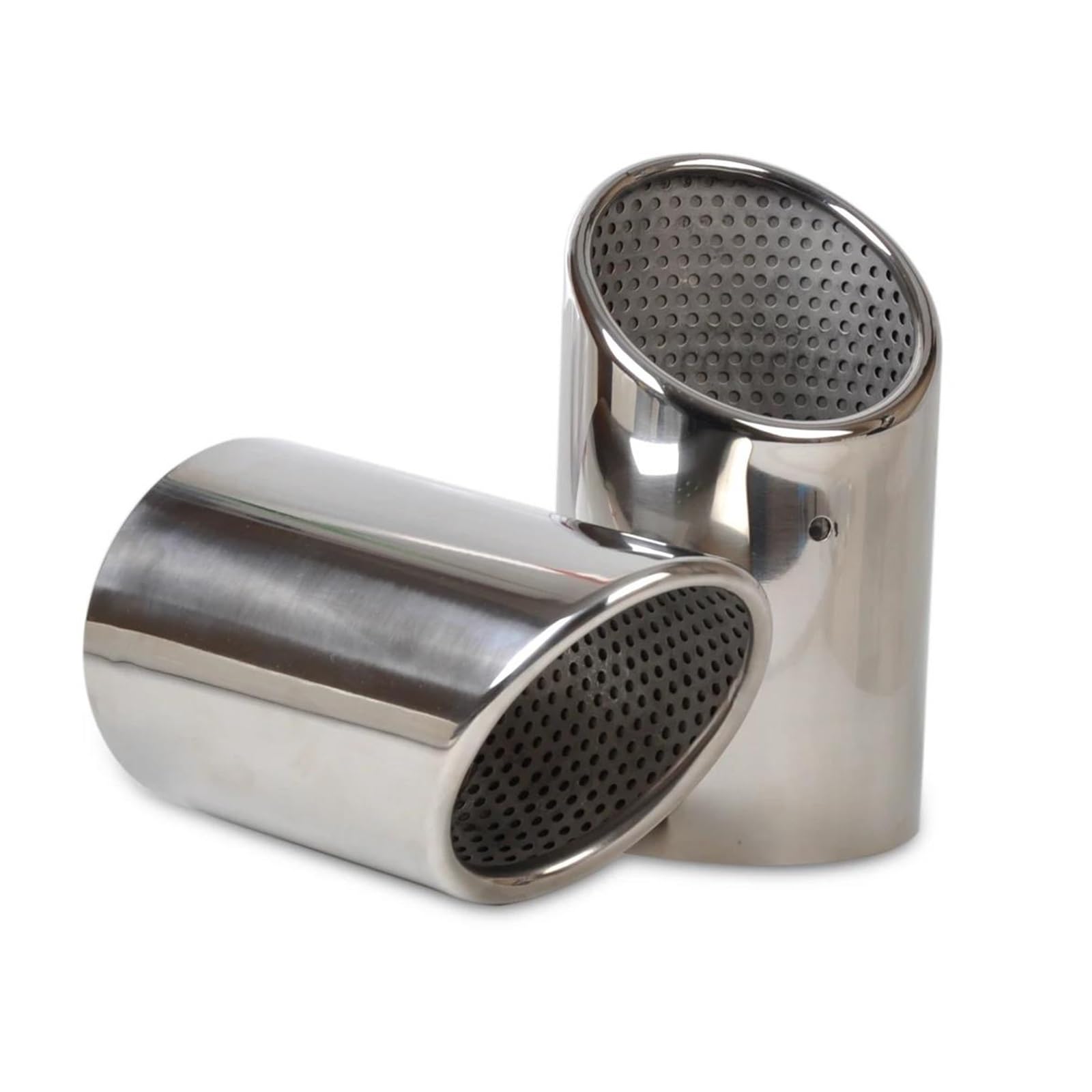 Genérico Silenciador Escape para Q7 2006-2008 2009 2010 2011 2012 2013 2X Acabado Acero Inoxidable Extremo Escape Cola Silenciador Trasero Tubo Tubo Escape Coche Coche
