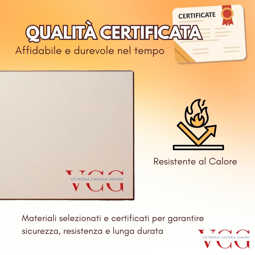 Vetro Ceramico Universale per Stufa a Legna Compatibile La Nordica Extraflame Rossella R1 Plus 31,4x34,8 cm 4mm | Ricambio Vetro Resistente 800° per Camino e Stufe a Pellet Certificato