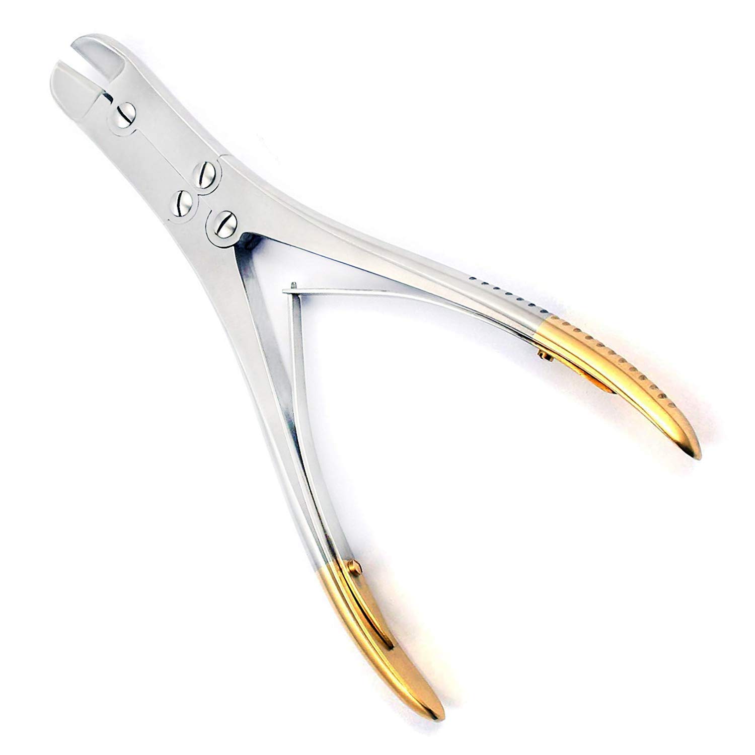 TC CNS Double Action Pin Wire Cutter 9 Orthopedic Instruments Gold Handle