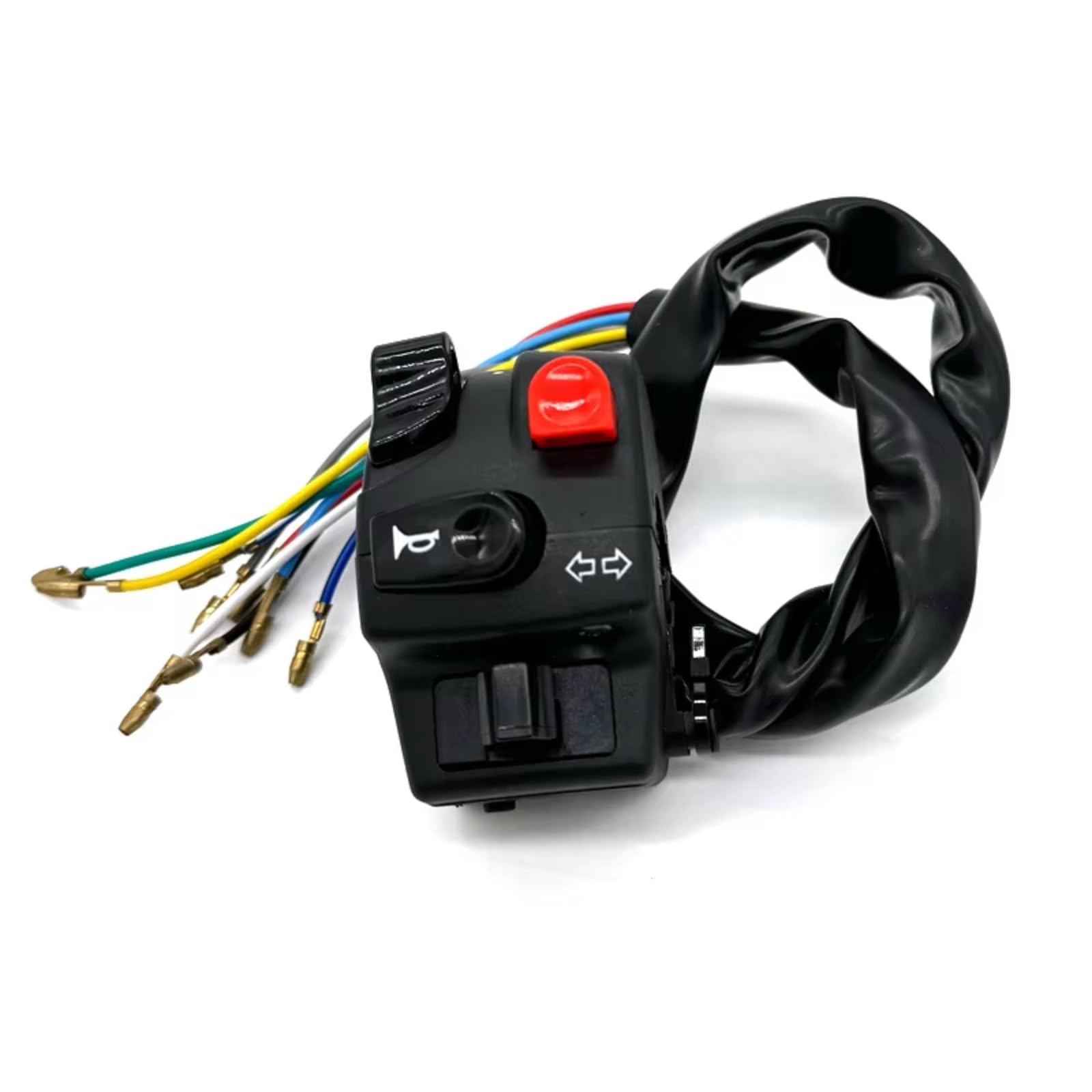 Interruttore Del Clacson E Controllo Dei Segnali Da 22mm Per L'avvio Della Lampada Elettrica Dell'indicatore Direzione Pulsante Universale Comando Manubrio(1pcs-left)
