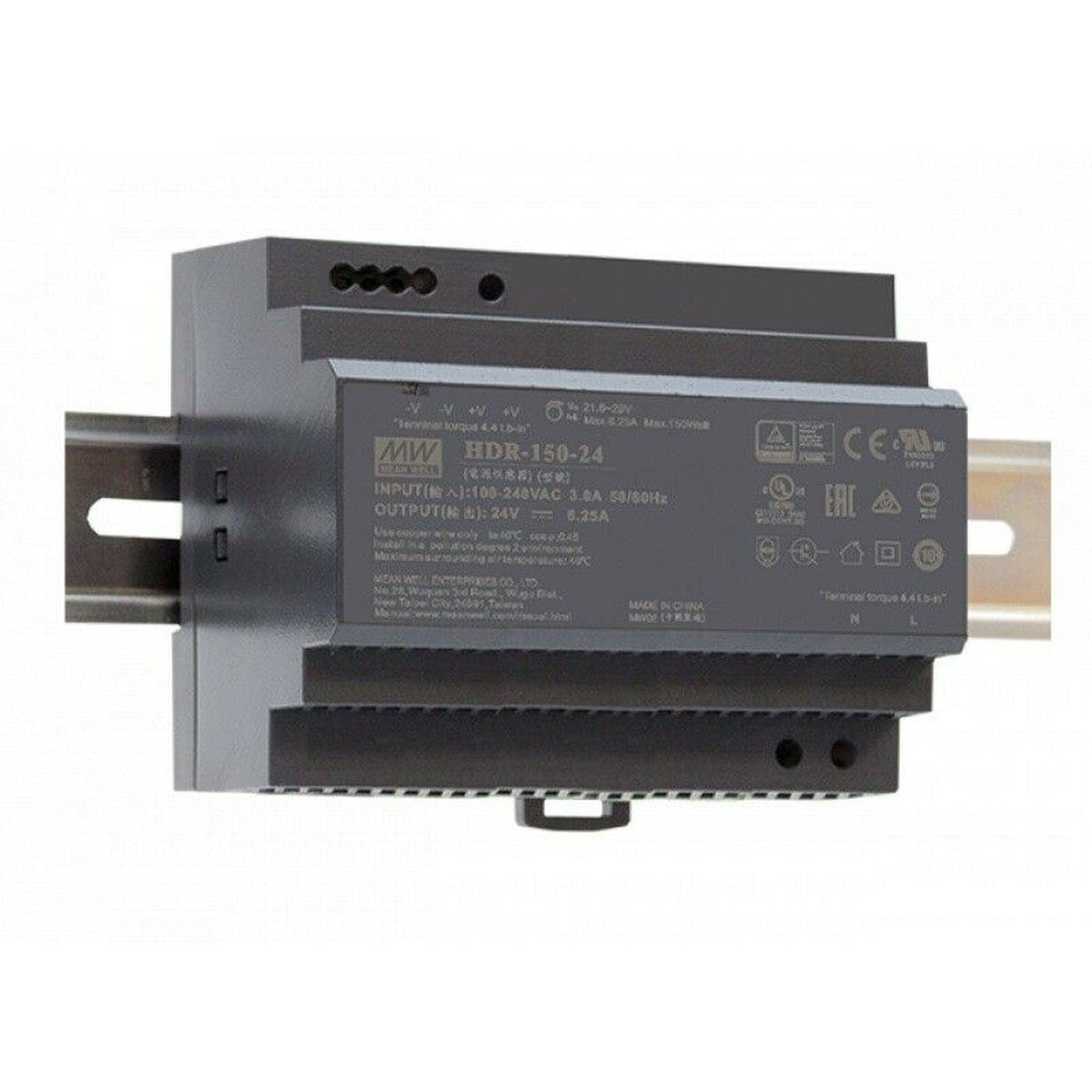 Hutschienen Netzteil 154W 48V 3,2A ; MW MEAN WELL HDR-150-48 ; DIN-Rail Trafo