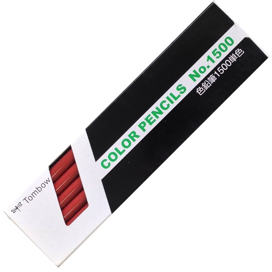 Amazon | トンボ鉛筆 色鉛筆 1500単色 赤茶色 1ダース 1500-30