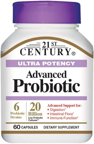 21st Century Cápsulas probióticas avanzadas Ultra Potency 60 ea (paquete de 4)