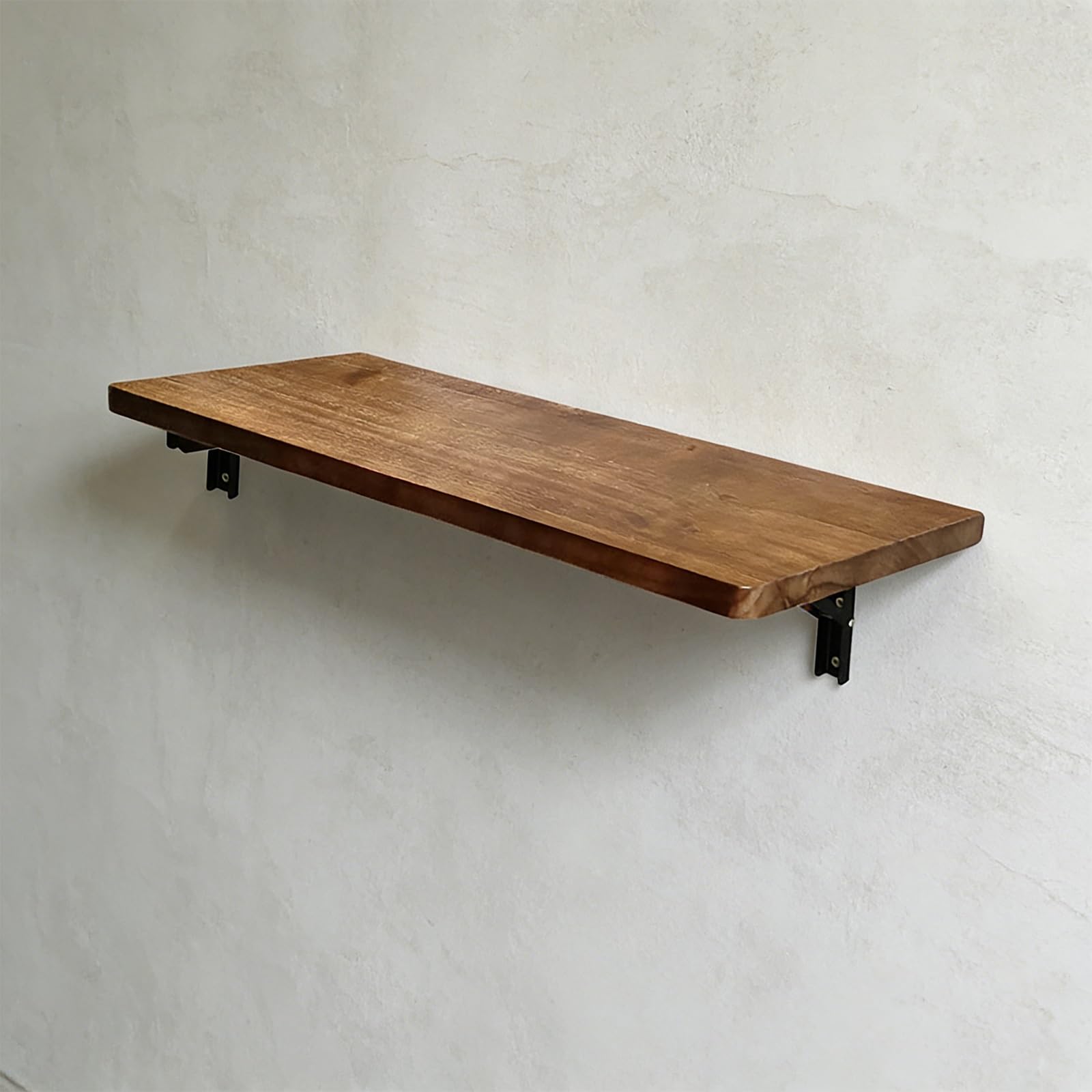 Bureau mural rabattable noyer pour aménager un coin bureau dans une petite chambre