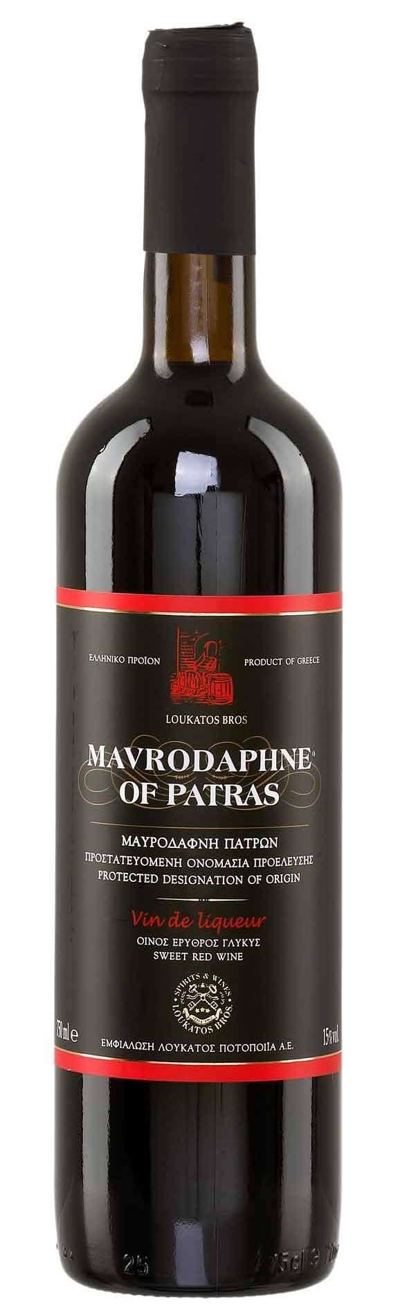 Mavrodaphne Loukatos 15% 750ml Flasche griechischer Süßwein Likörwein