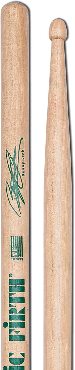 Vic Firth Signature Series Benny Greb Drumsticks - 6‑Pack Bundle with Austin Bazaar Polishing Cloth
