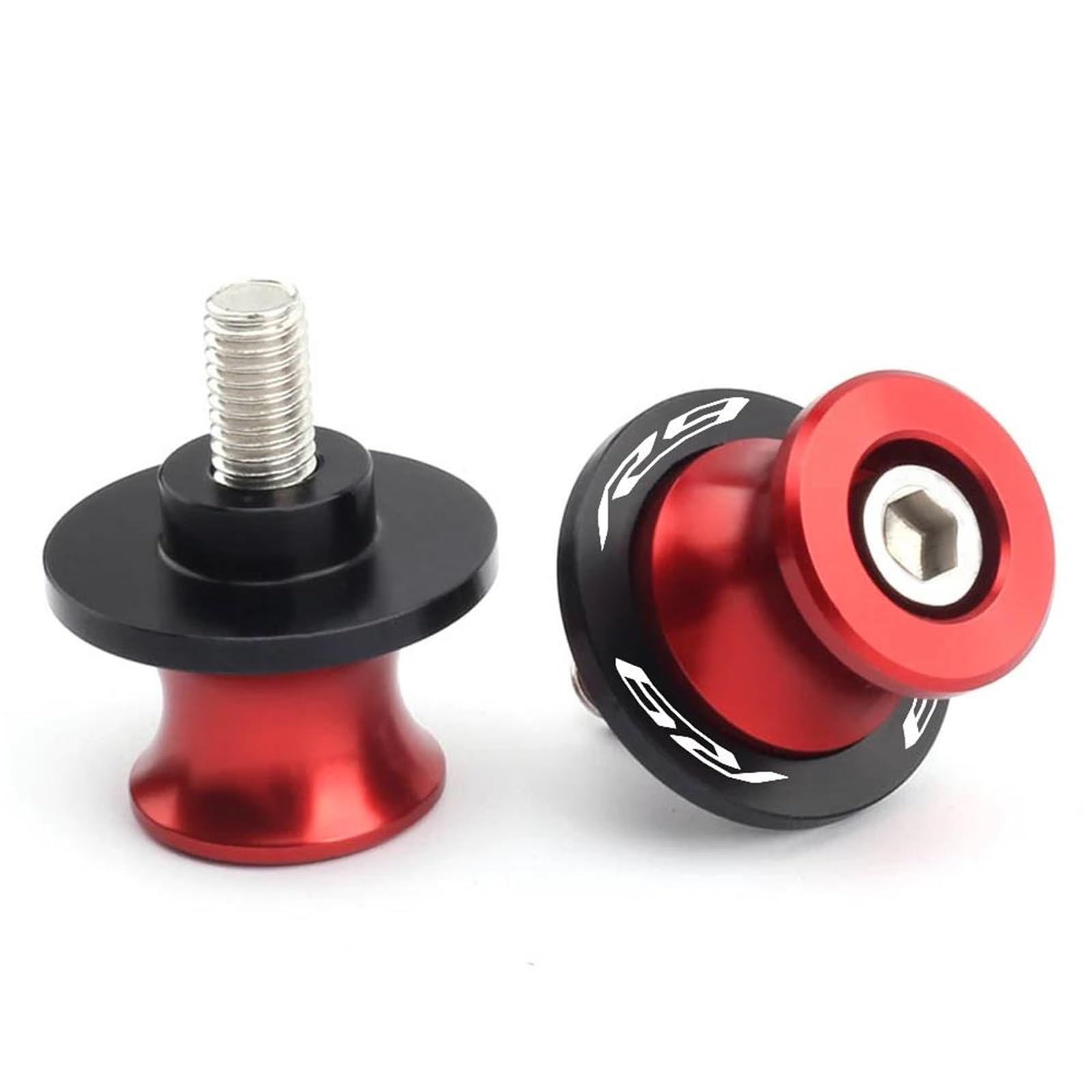 Hinterer Ständer-Schieber Motorradzubehör Ständer Schraube Schwingenaufnahme Schieber Für Yamaha R9 YZFR9 YZF-R9 YZF 6 Mm(Rosso)