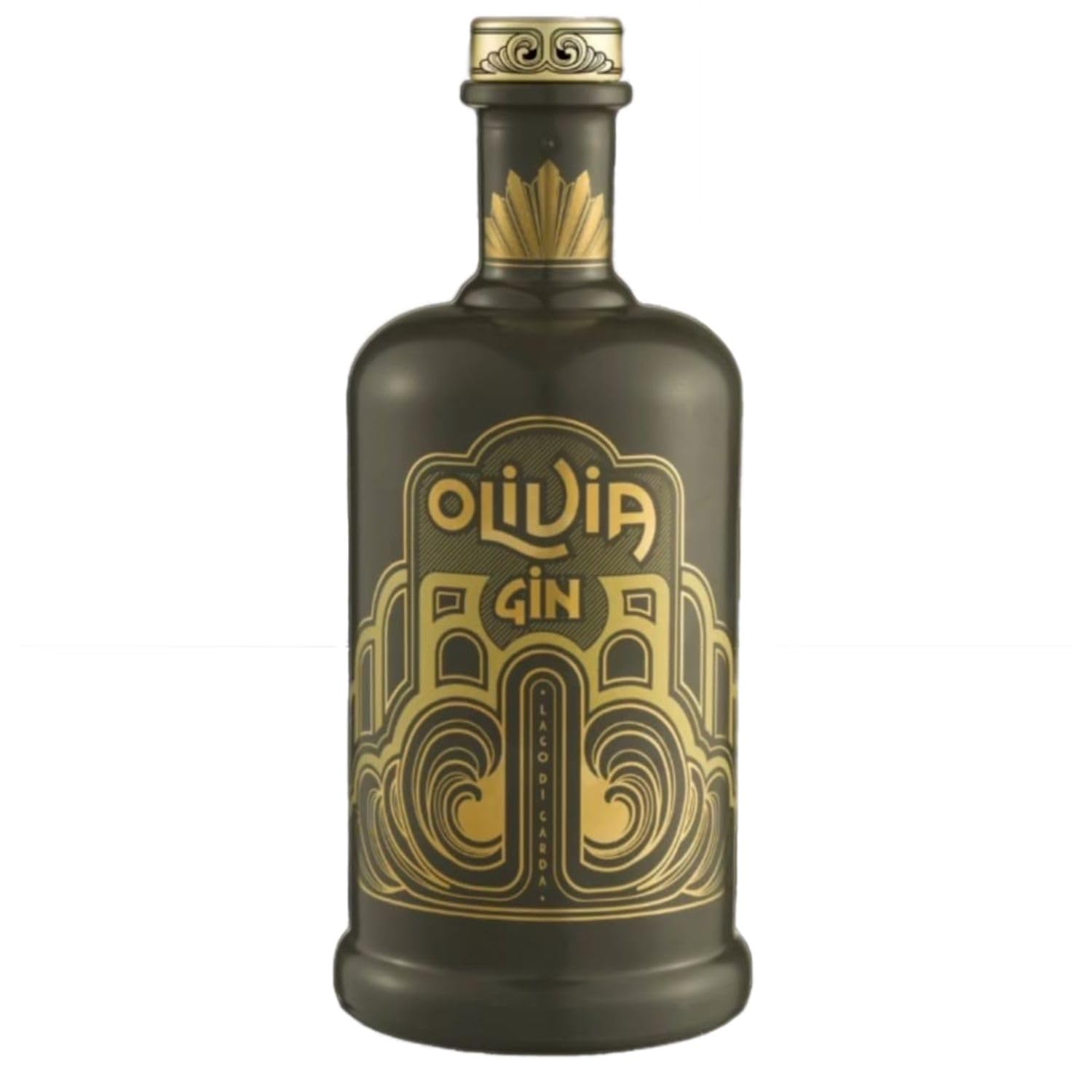 Gin - Olivia Lago di Garda – Premium 700ml da Distillazione Foglie e Corteccia di Olivo e Polpa di Olive – 42% Vol – Made in Italy – Prodotto Artigianale – Gin Tonic