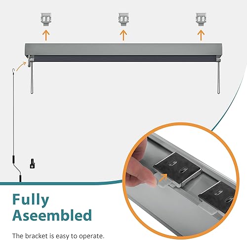 Miniatura 5 de MCombo Toldo desplegable para exteriores, cortinas enrollables para patio, cenefa protectora para porche, 4209 (4 x 8 pies, gris oscuro)